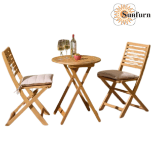 SUN151051122 - Ashdown Folding Bistro Set With Cushions