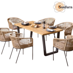 SUN161051645 - 6 Seat Dining Set – 160cm Table